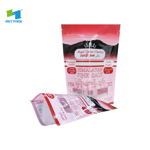 Bolsa ziplock simples com impressão rosa rotogravura