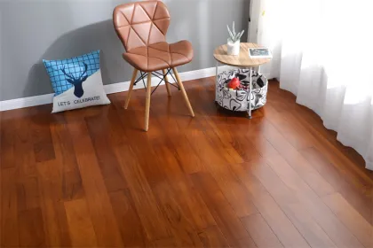 prefinished golden color burma teak flooring