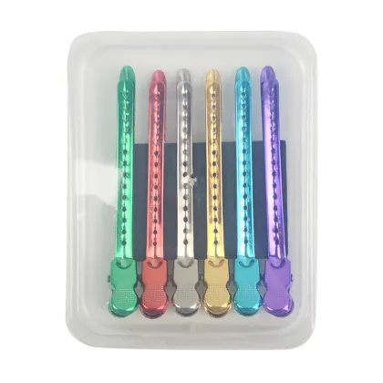 Luxury Pom Pom Rhinestone Metal Hair Snap Clips - Curly Blonde Brand Hair Accessories Set
