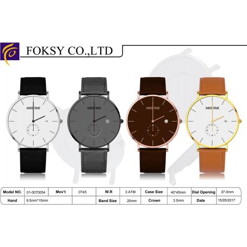 Customize logo stainless steel case water resistance watch