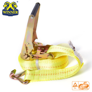 Polyester Customized Ratchet Tie Down Strap With Hooks