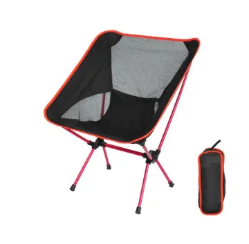 Portable Folding Lawn Chair with Side Pockets for Camping and Hiking