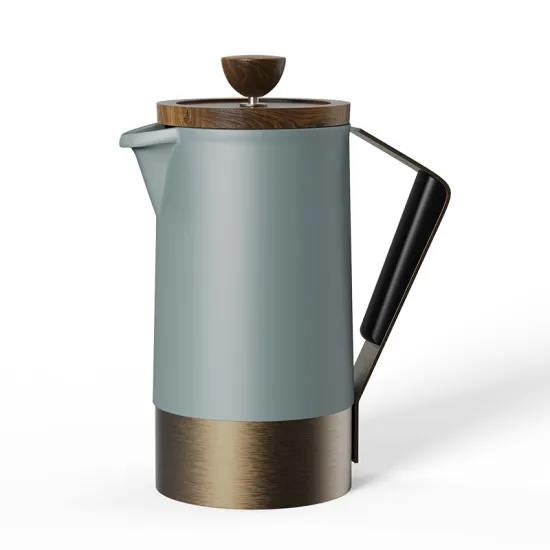 Ceramic Winter Style French Press Coffee Maker - 600 ml