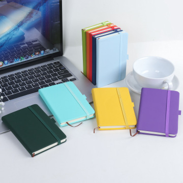 Customizable PU Leather Hardcover Journal Notebook with Pen Holder for 2024-2025 OEM Business Promotion