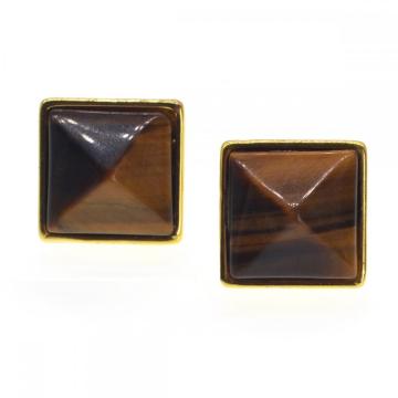 Tiger's Eye Girls Friendship Stud Earrings