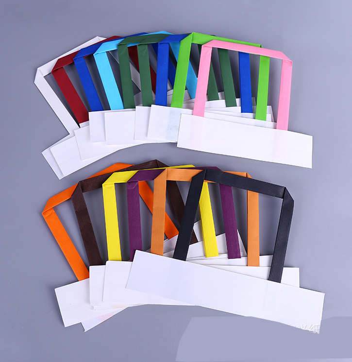 New Fashionable Colorful Customized Paper Bastring Handle 