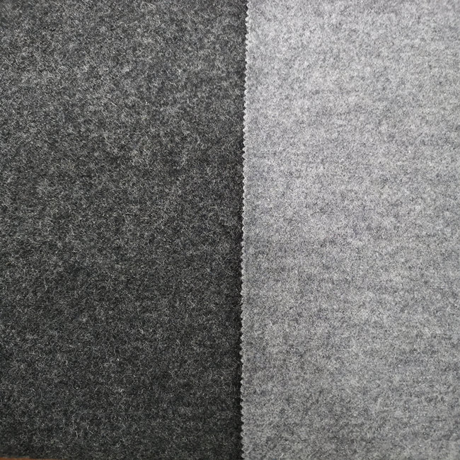 Wool viscose boiled wool fabric for melange colours