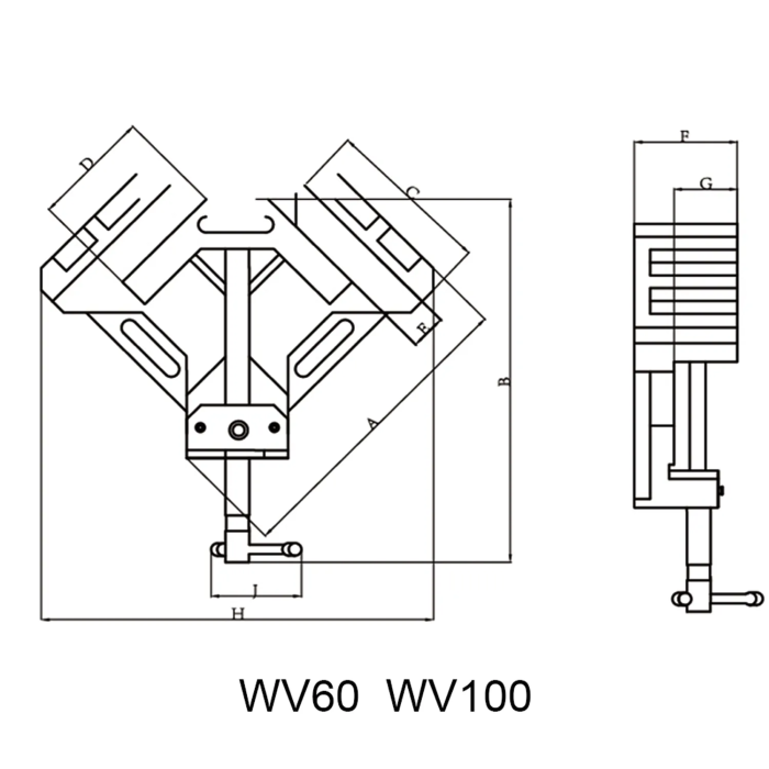 Degree Angle Vice Clamp WV60/WV100
