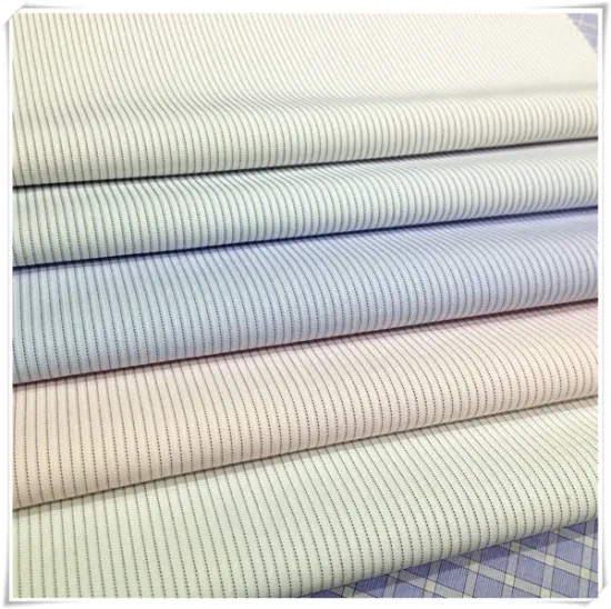Ready goods,poly cotton stripe fabric for shirt