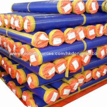 PE tarp roll, blue/orange colors, good for sun protection