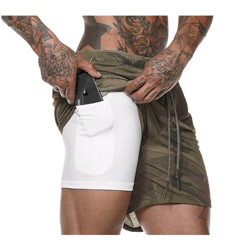 2 in 1 Workout Laufshorts für Herren