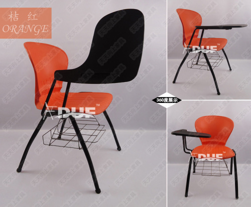 plastic stackable chair with writing board commercial elegant class room chair
