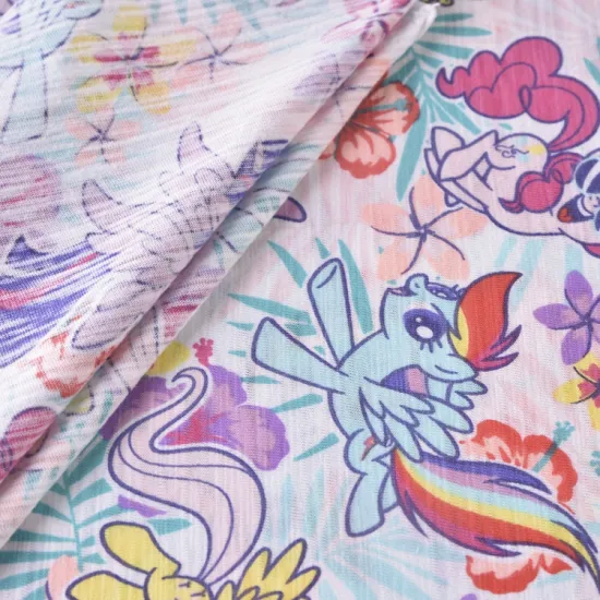 Printed Single Jersey Fabric CVC Cotton Polyester Fabric