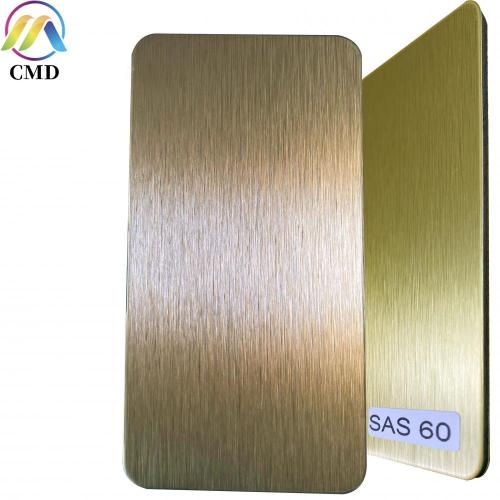 3MM Brush Copper/Brush Gold Aluminium Composite Panel