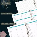 Twin-Wire Binding 12 Month Monthly Organizer Planner