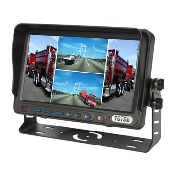 CCTV monitors with integrated quad/switcher