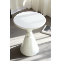 Mesa de centro redonda blanca minimalista moderna