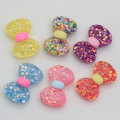 Fashion Special Glitter Fliege Fliege Bowknot Cabochons Harz 3D Flat Back Cabochons Scrapbooking für Frauen Mädchen Damen