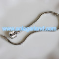 Cadena de la serpiente de plata / plateado de 190MM longitud forma pulsera de perlas de Europa