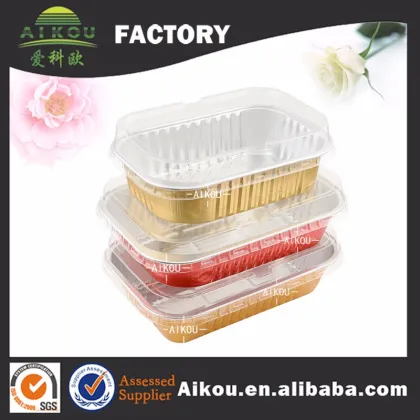 Sturdy heat sealing aluminum foil aluminum foil meal tray for oven