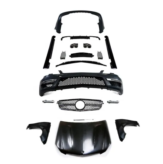 Front and Rear Bumper Kits for 2006-2013 Mercedes C-Class W204 C63 with Hood & Fender
