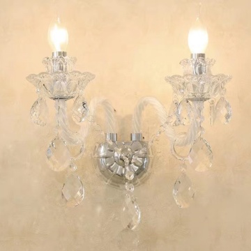 European Luxury Crystal Wall Lamp for Bedroom and Corridor Decoration