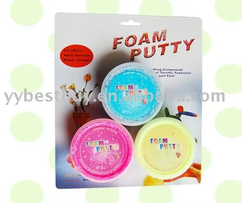 colorful play dough-snow putty