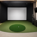 Estera para golpear golf redonda de 1,5 m, césped de golf profesional de 25 mm de espesor con base EVA acolchada para práctica en interiores y exteriores