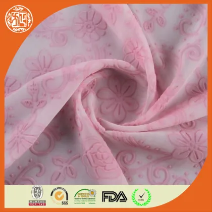 3D embossed Chiffon fabric/dress chiffon fabric
