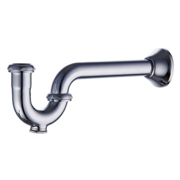Brass P Trap with Tubular Wall Bend