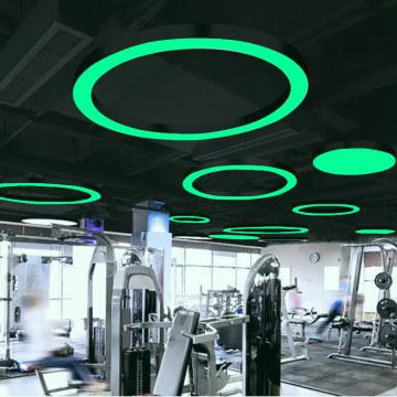 Smart LED Modern Circular Chandeliers RGB Ring Hanging Lamp Aluminum Pendant Light