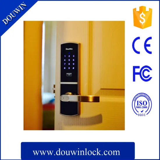 Electronic smart digital touch screen password door lock with master key cylinder