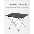 Camp -Picknicktisch Ultraleicher Roll -up -Mini Aluminium Leichtes tragbares Faltfalt für Außenwanderung Black Metall
