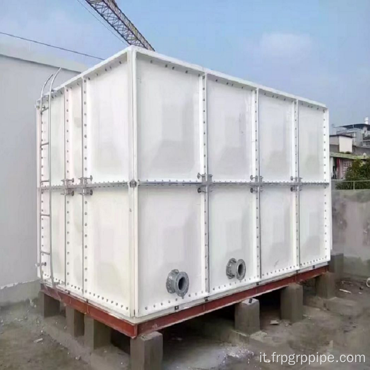 Serbatoio d'acqua da 150 m3 Serbatoio di acqua modulare FRP