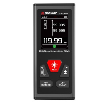 Multiple Measurement Modes SNDWAY Electronic Horizontal Bubble Bidirectional Laser Measurement SW-DR60 / SW-DR100