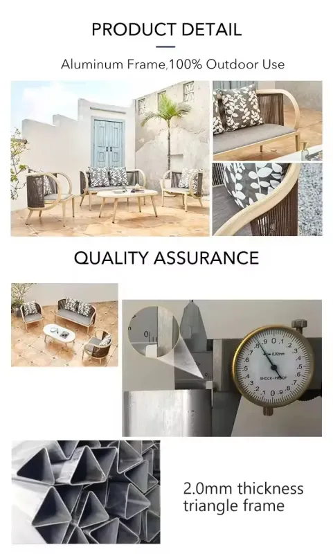 Modern Design Waterproof Aluminum Garden Sofa Set