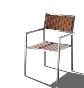 Stainless Steel Outdoor Plastic Wood Dining Chair for Your Garden Furniture Needs