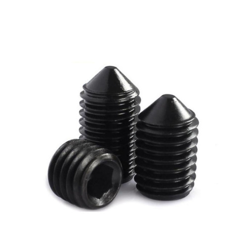 Hexagon socket set screws with cone point