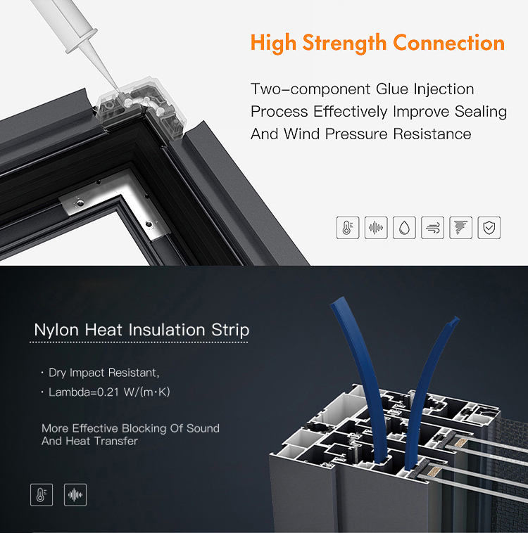 Thermal Break Aluminum Casement Windows