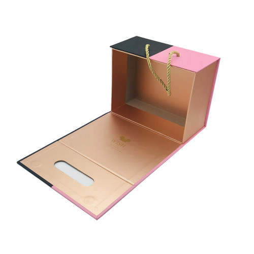 Book shape food packaging handle box