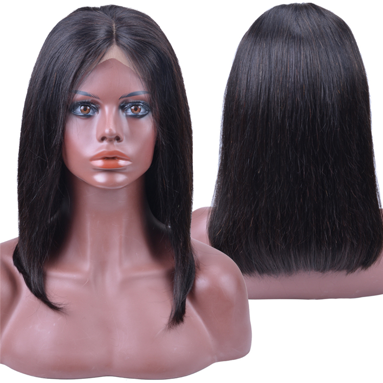 Hot Selling 150 Densty Short Lace Front Human Hair Wigs Raw Indian Hair Wigs Human Hair Straight Bob Wigs For Black Women