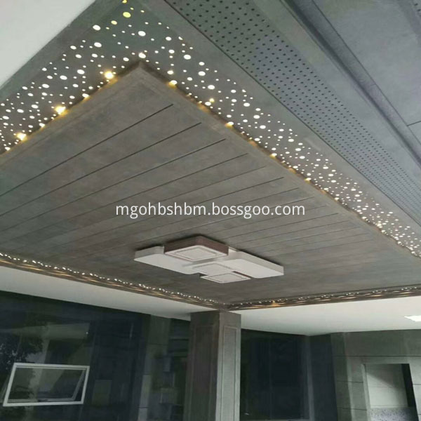 ceiling panel with fiber cement board