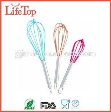 Kitchen Whisking Tool 3-Piece Silicone Whisk Set 8",10",12"