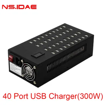 High-Capacity 40-Port 300W Charging Desk