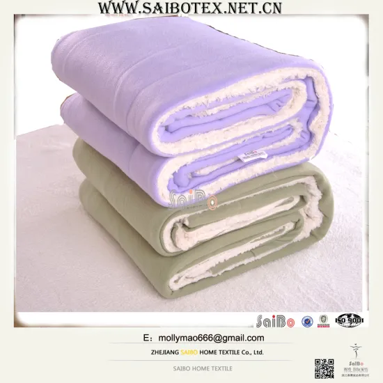 purple color sheep style softextile knitted blanket wholesale