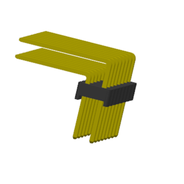 2,54 mm à double ligne inverse à angle droit PCB Connecteur de broches