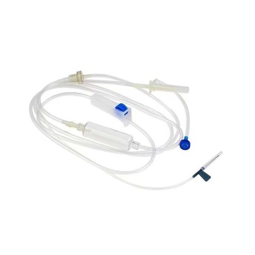 Disposable infusion set with roller clamp