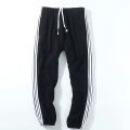 Micro Fleece Pants With White Vertical Stripes