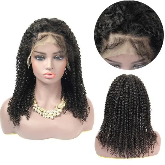 Light Brown transparent HD lace human hair kinky curly wig, 180% brazilian virgin perruque full lace wigs human hair
