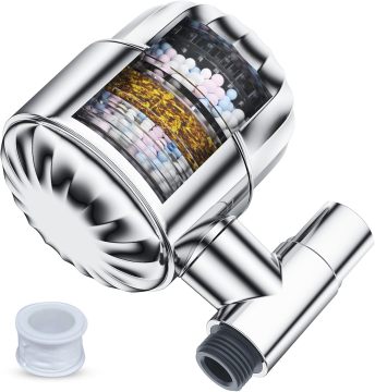 NOVO PROJETO 15 e 20 Filtro de água da cabeça do chuveiro para a água dura - Remove cloro e fluoreto